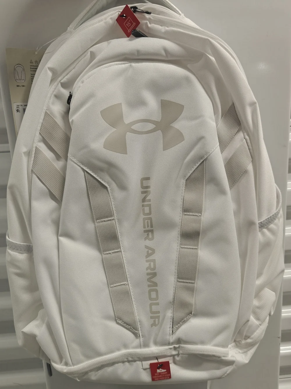 Under Armour Hustle 5.0 Backpack 29l White NWT
